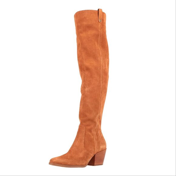 Michael Kors Harlow Over The Knee OTK BOOTS Size 9 Brown Suede Side Zip NEW $325 - Picture 3 of 15